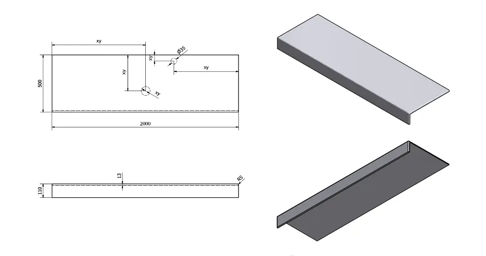Sapho - Tailor - Fürdőszobai munkalap - TR200F – 2. kép