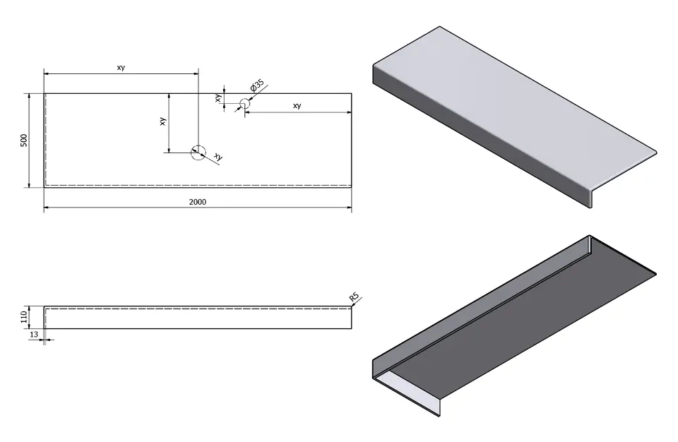 Sapho - Tailor - Fürdőszobai munkalap - TR200L – 2. kép
