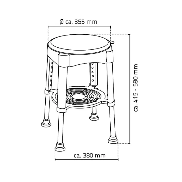 Sapho - Ridder Bathroom accessories - Fürdőszobai ülőke - A0050401 – 2. kép