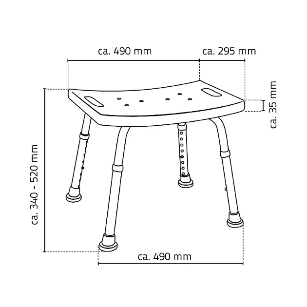 Sapho - Ridder Bathroom accessories - Fürdőszobai ülőke - A00601101 – 2. kép