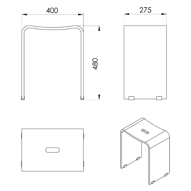 Sapho - Ridder Bathroom accessories - Fürdőszobai ülőke - A211110 – 2. kép