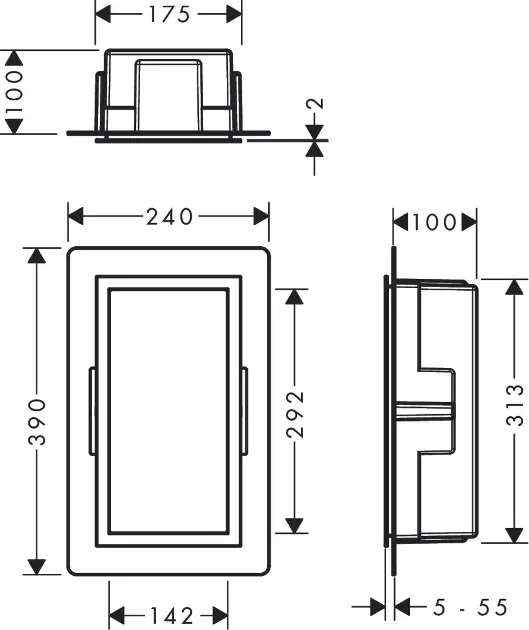 Hansgrohe - XtraStoris Individual - Fürdőszobapolc- és polcrendszer - 56095340 – 2. kép