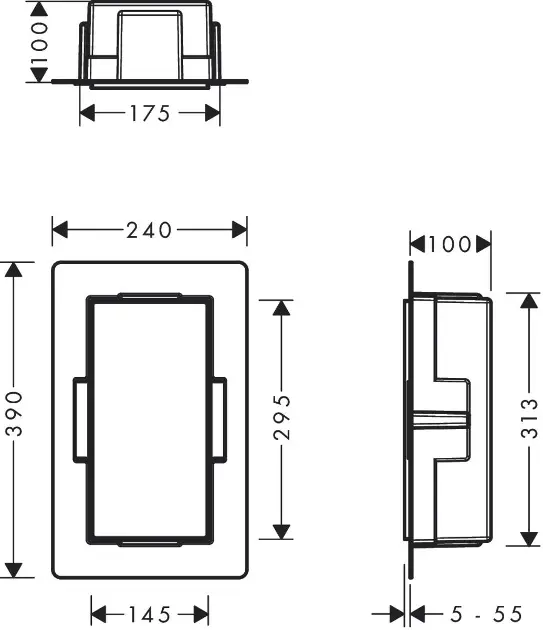 Hansgrohe - XtraStoris Minimalistic - Fürdőszobapolc- és polcrendszer - 56070670 – 2. kép