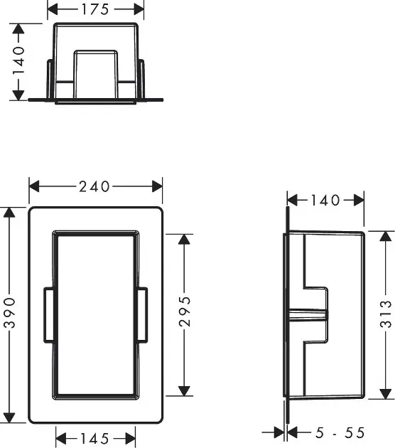 Hansgrohe - XtraStoris Minimalistic - Fürdőszobapolc- és polcrendszer - 56076670 – 2. kép