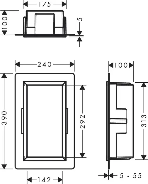 Hansgrohe - XtraStoris Original - Fürdőszobapolc- és polcrendszer - 56057380 – 2. kép