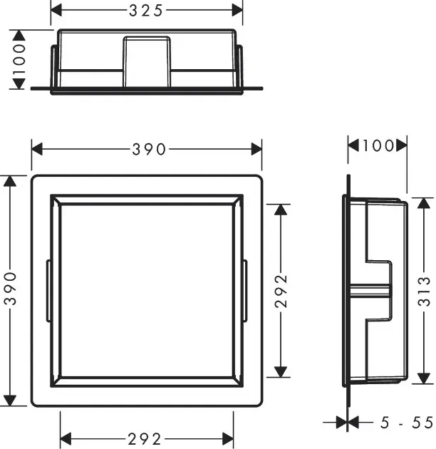 Hansgrohe - XtraStoris Original - Fürdőszobapolc- és polcrendszer - 56061380 – 2. kép