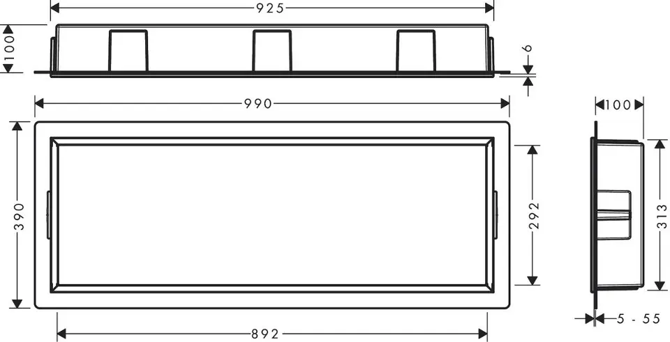 Hansgrohe - XtraStoris Original - Fürdőszobapolc- és polcrendszer - 56067700 – 2. kép