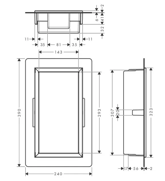 Hansgrohe - XtraStoris Original - Fürdőszobapolc- és polcrendszer - 56092670 – 2. kép