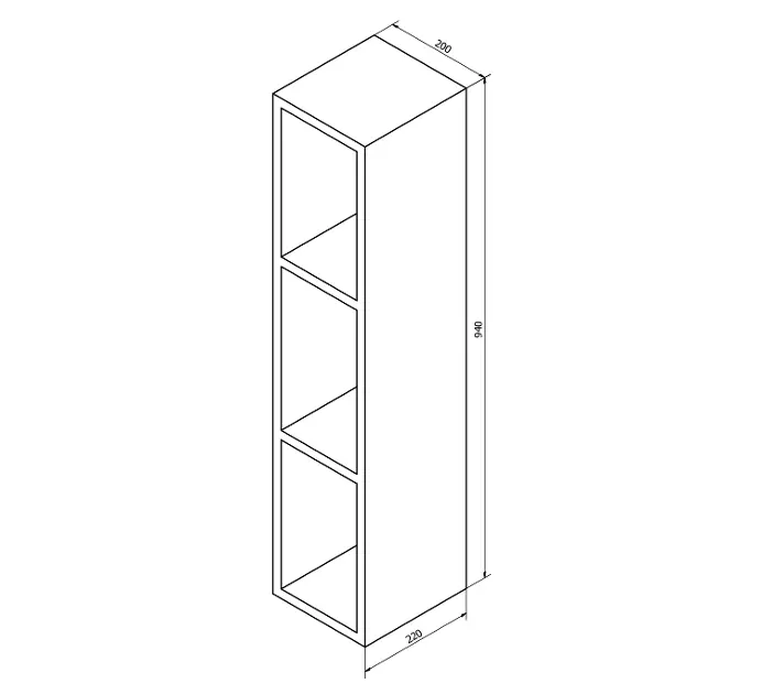 Sapho - Espace - Fürdőszobapolc- és polcrendszer - ESC130-3030 – 2. kép