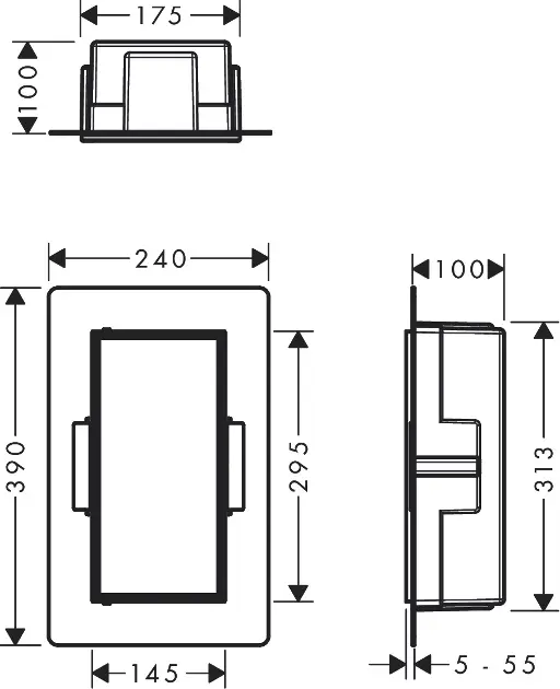 Hansgrohe - XtraStoris Rock - Egyéb mosdószekrény - 56082800 – 2. kép
