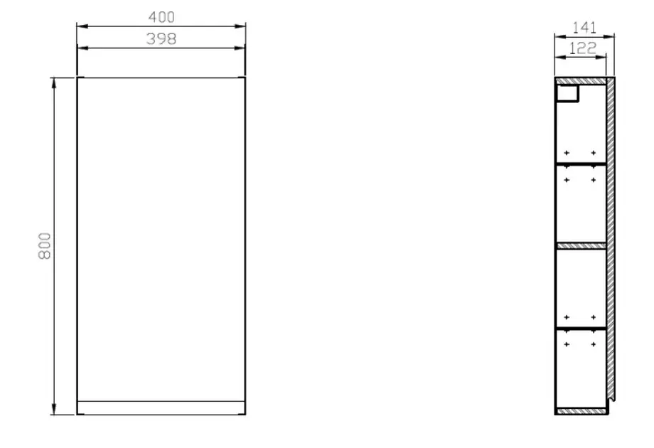 Cersanit - Moduo - Falra szerelhető szekrény - S590-029-DSM – 2. kép