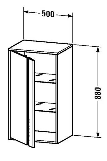 Duravit - Ketho - Falra szerelhető szekrény - KT1266L2222 – 2. kép