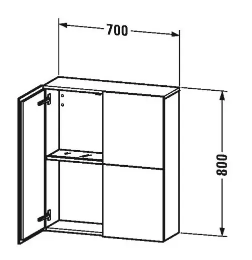 Duravit - L-Cube - Falra szerelhető szekrény - LC116702222 – 2. kép