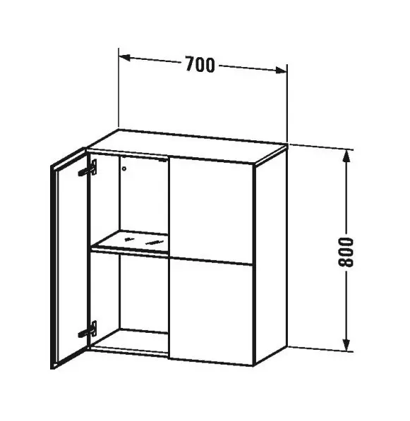 Duravit - L-Cube - Falra szerelhető szekrény - LC117702222 – 2. kép