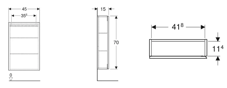 Geberit - iCon - Falra szerelhető szekrény - 502.318.01.1 – 2. kép