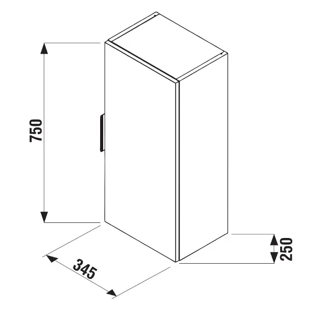 Jika - Cube - Falra szerelhető szekrény - H4537111765141 – 2. kép
