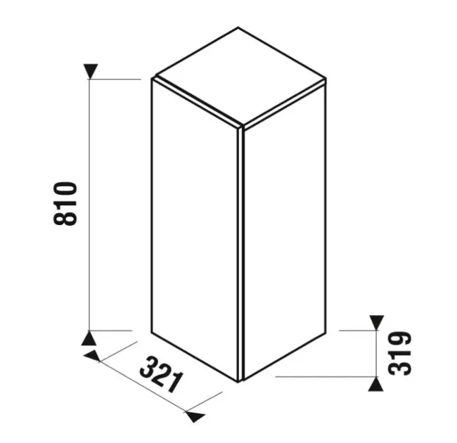 Jika - Mio - Falra szerelhető szekrény - H43J7111305001 – 2. kép
