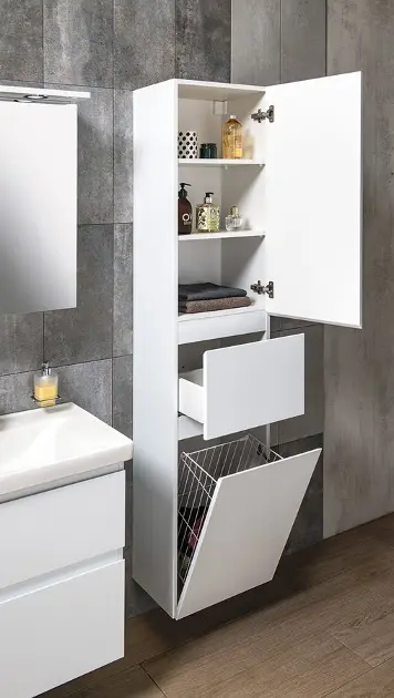 Aqualine - Altair - Magas fürdőszobaszekrény - AI185R – 4. kép