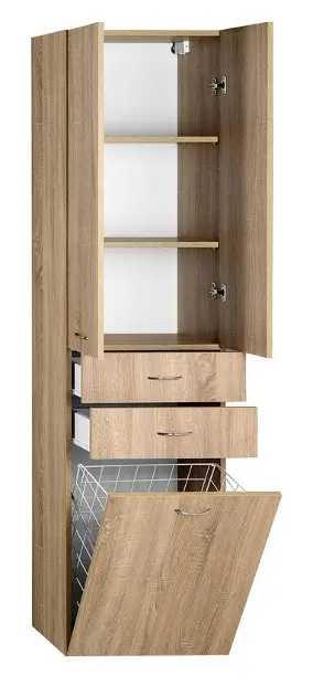 Aqualine - Keramia Fresh - Magas fürdőszobaszekrény - 51295 – 3. kép
