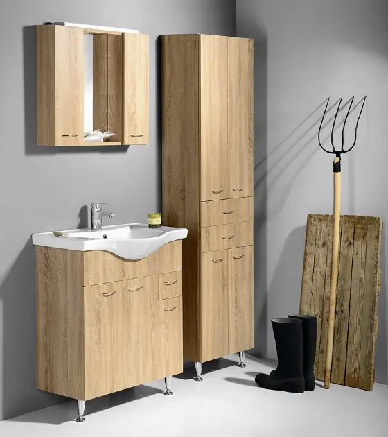 Aqualine - Keramia Fresh - Magas fürdőszobaszekrény - 51296 – 4. kép