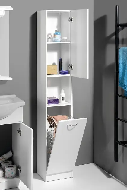 Aqualine - Simplex Eco - Magas fürdőszobaszekrény - SIME310 – 8. kép