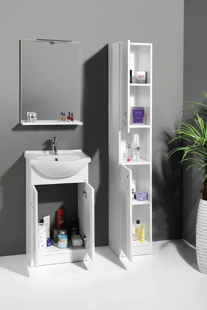 Aqualine - Simplex Eco - Magas fürdőszobaszekrény - SIME320 – 6. kép