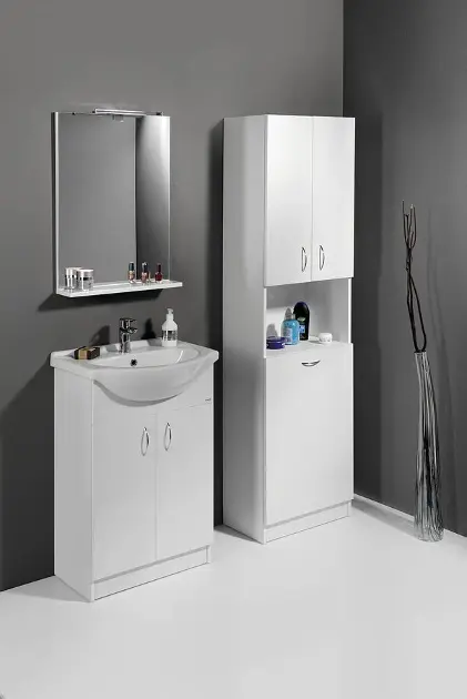 Aqualine - Simplex Eco - Magas fürdőszobaszekrény - SIME510 – 6. kép
