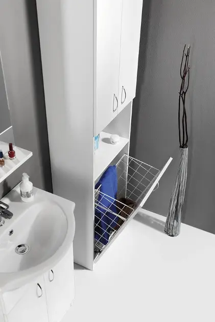 Aqualine - Simplex Eco - Magas fürdőszobaszekrény - SIME510 – 7. kép