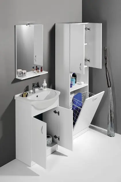 Aqualine - Simplex Eco - Magas fürdőszobaszekrény - SIME510 – 8. kép