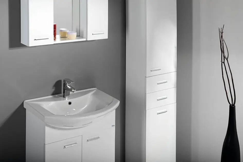 Aqualine - Zoja - Magas fürdőszobaszekrény - 51230 – 6. kép