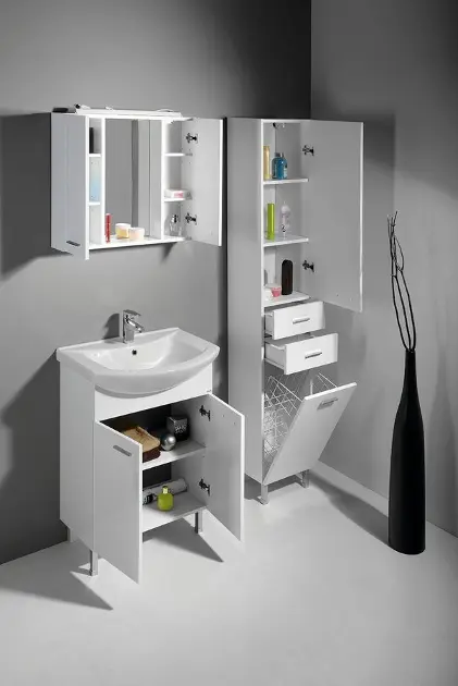 Aqualine - Zoja - Magas fürdőszobaszekrény - 51230 – 8. kép