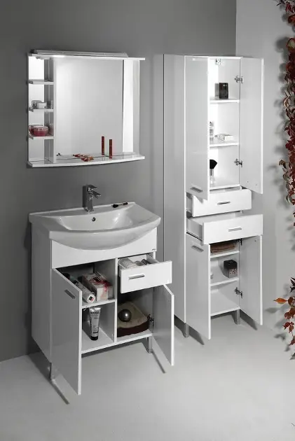 Aqualine - Zoja - Magas fürdőszobaszekrény - 51291 – 7. kép