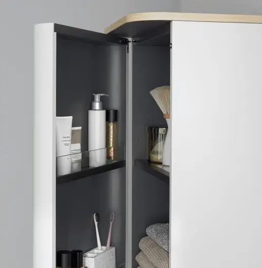 Duravit - Happy D.2 Plus - Magas fürdőszobaszekrény - HP1261L2222 – 3. kép