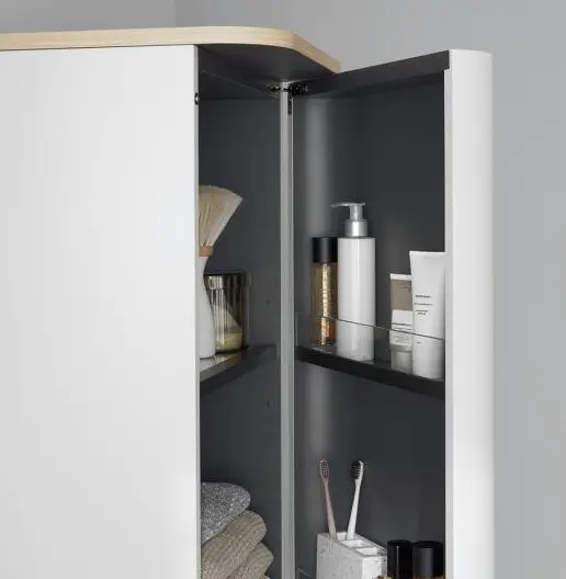 Duravit - Happy D.2 Plus - Magas fürdőszobaszekrény - HP1261R2222 – 3. kép