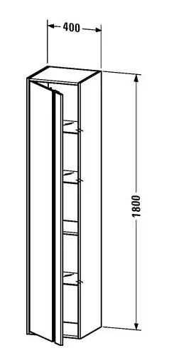 Duravit - Ketho - Magas fürdőszobaszekrény - KT1255L2222 – 2. kép