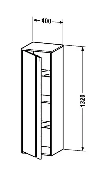 Duravit - Ketho - Magas fürdőszobaszekrény - KT1257R2222 – 2. kép