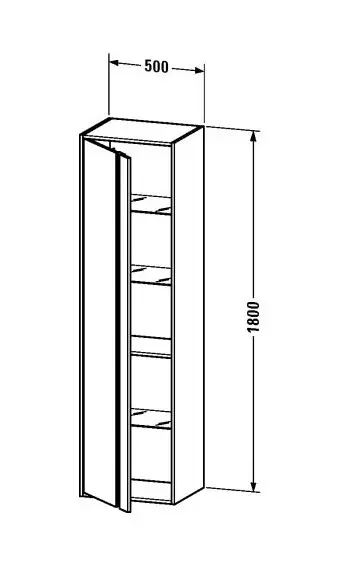 Duravit - Ketho - Magas fürdőszobaszekrény - KT1265R2222 – 2. kép