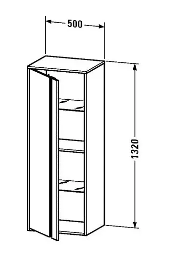 Duravit - Ketho - Magas fürdőszobaszekrény - KT1267R2222 – 2. kép