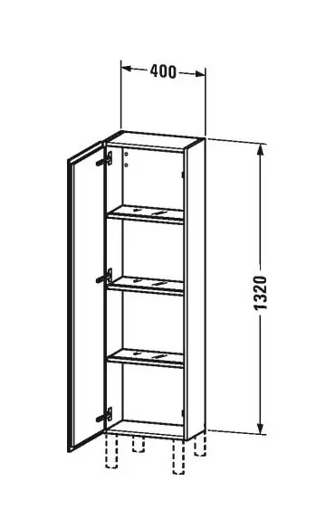 Duravit - L-Cube - Magas fürdőszobaszekrény - LC1168L2222 – 2. kép