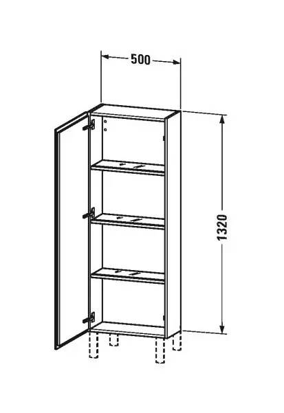 Duravit - L-Cube - Magas fürdőszobaszekrény - LC1169R2222 – 2. kép