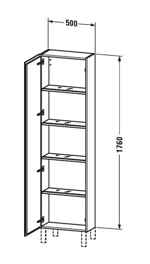 Duravit - L-Cube - Magas fürdőszobaszekrény - LC1171R2222 – 2. kép