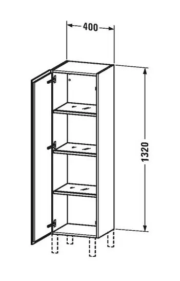 Duravit - L-Cube - Magas fürdőszobaszekrény - LC1178L2222 – 2. kép