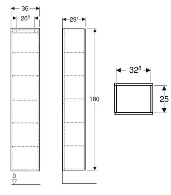 Geberit - iCon - Magas fürdőszobaszekrény - 502.316.01.1 – 2. kép