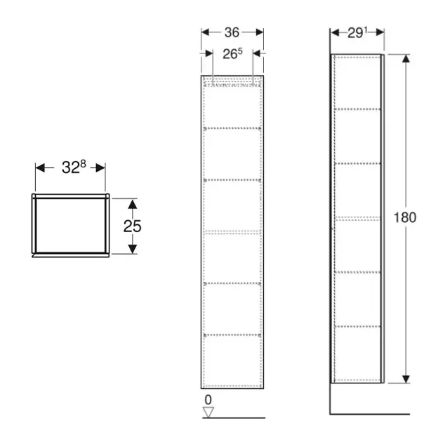 Geberit - iCon - Magas fürdőszobaszekrény - 502.316.JH.1 – 2. kép