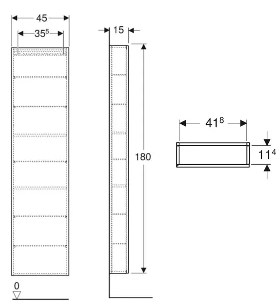 Geberit - iCon - Magas fürdőszobaszekrény - 502.317.01.1 – 2. kép