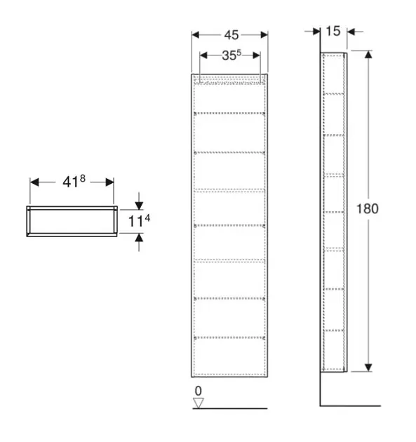 Geberit - iCon - Magas fürdőszobaszekrény - 502.317.JH.1 – 2. kép