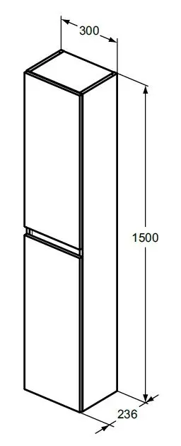 Ideal Standard - Eurovit+ - Magas fürdőszobaszekrény - R0268WG – 2. kép