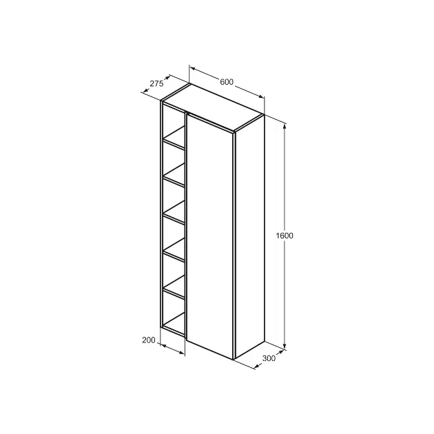 Ideal Standard - Finesse - Magas fürdőszobaszekrény - E3442Y1 – 2. kép