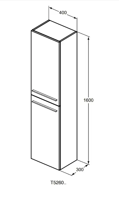 Ideal Standard - i.Life A - Magas fürdőszobaszekrény - T5260NV – 2. kép