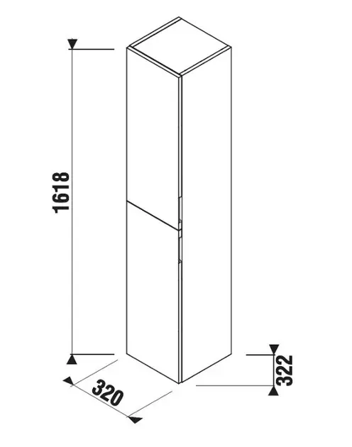 Jika - Cubito - Magas fürdőszobaszekrény - H43J4222305001 – 2. kép